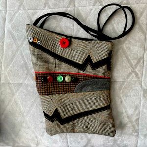 Shoulder Bag Made From Repurposed English Tweed Suits